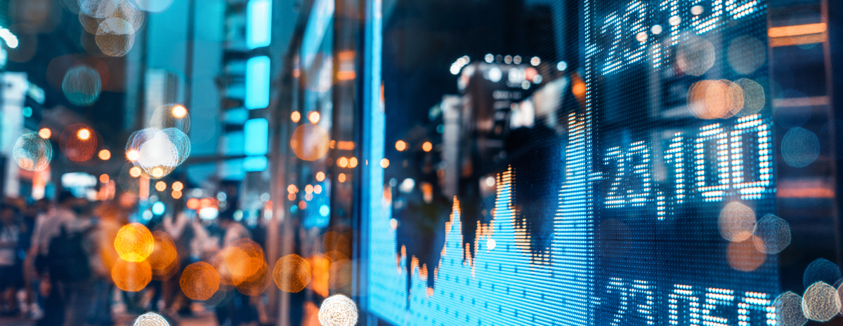 Aktiemarkedets Kurser Paa Skilt I By